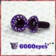 1 Pair Purple Polka Dots Painted Safety Eyes